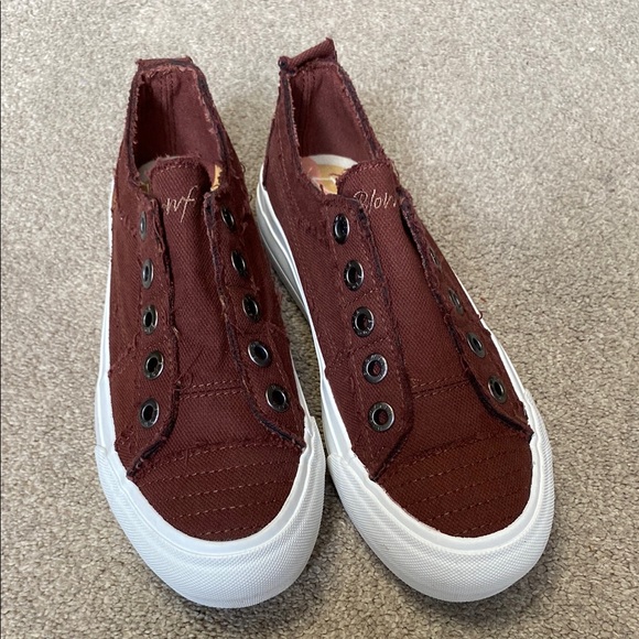 Blowfish Malibu Sadie Fire Brick Smoked Canvas Platform Sneakers Size 6 - Picture 1 of 5